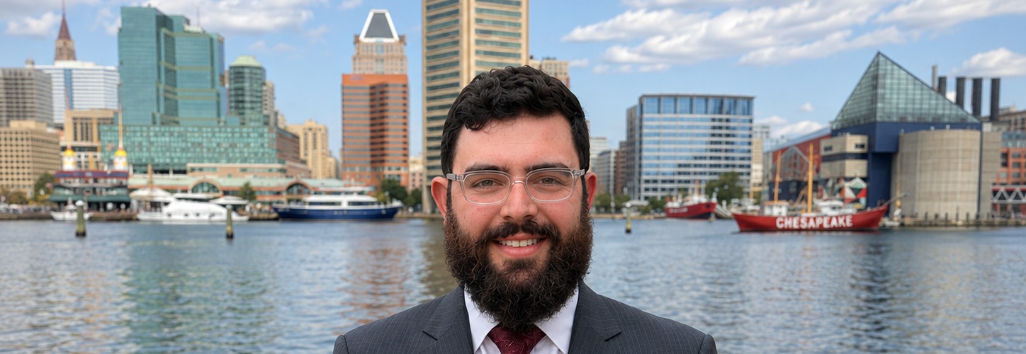 Noah Kane, Maryland FCRA and consumer protection lawyer, at Baltimore's Inner Harbor